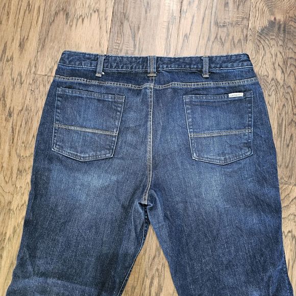 Carhartt Original Fit Womens Jeans Plus Size 16 Regular Straight Leg Dark Wash - Picture 3 of 4